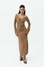 Long light-brown dress
