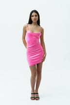 Pink mini dress