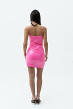 Pink mini dress
