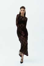 Brown lace dress