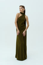 Long green dress