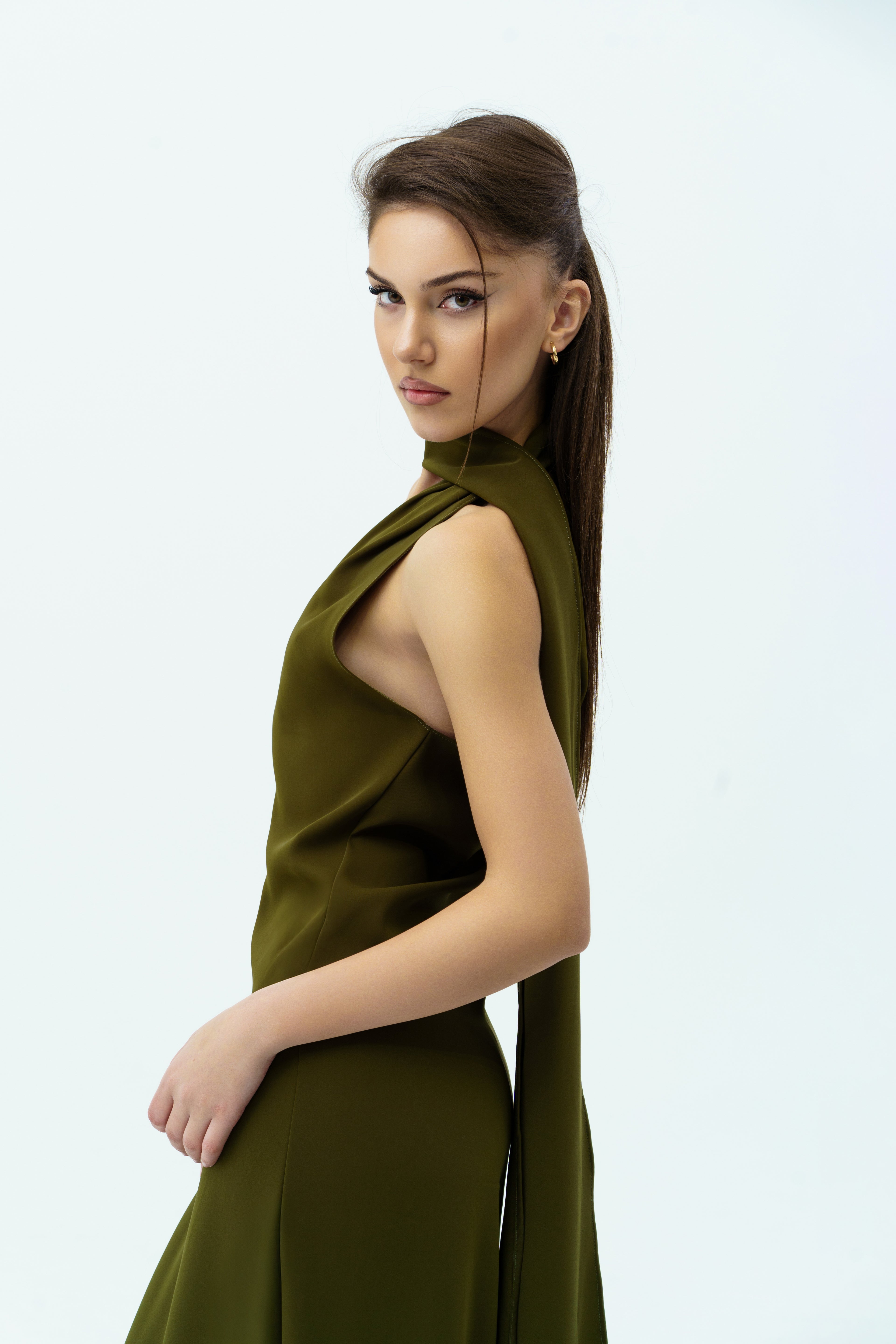 Long green dress