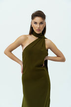 Long green dress