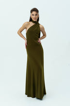 Long green dress