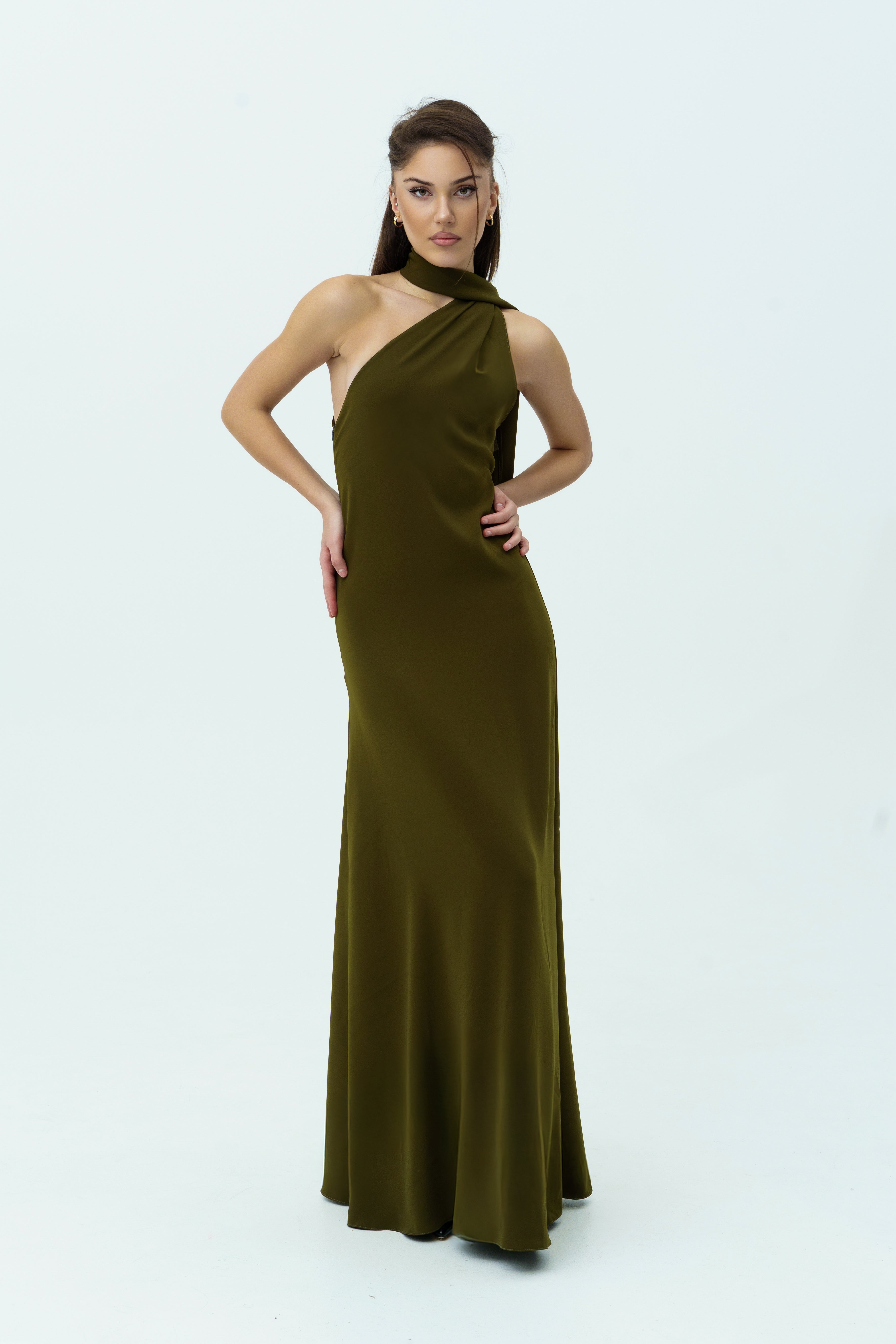 Long green dress