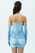Velvet blue dress