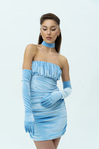 Velvet blue dress