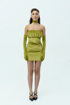 Velvet green dress