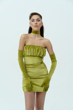 Velvet green dress