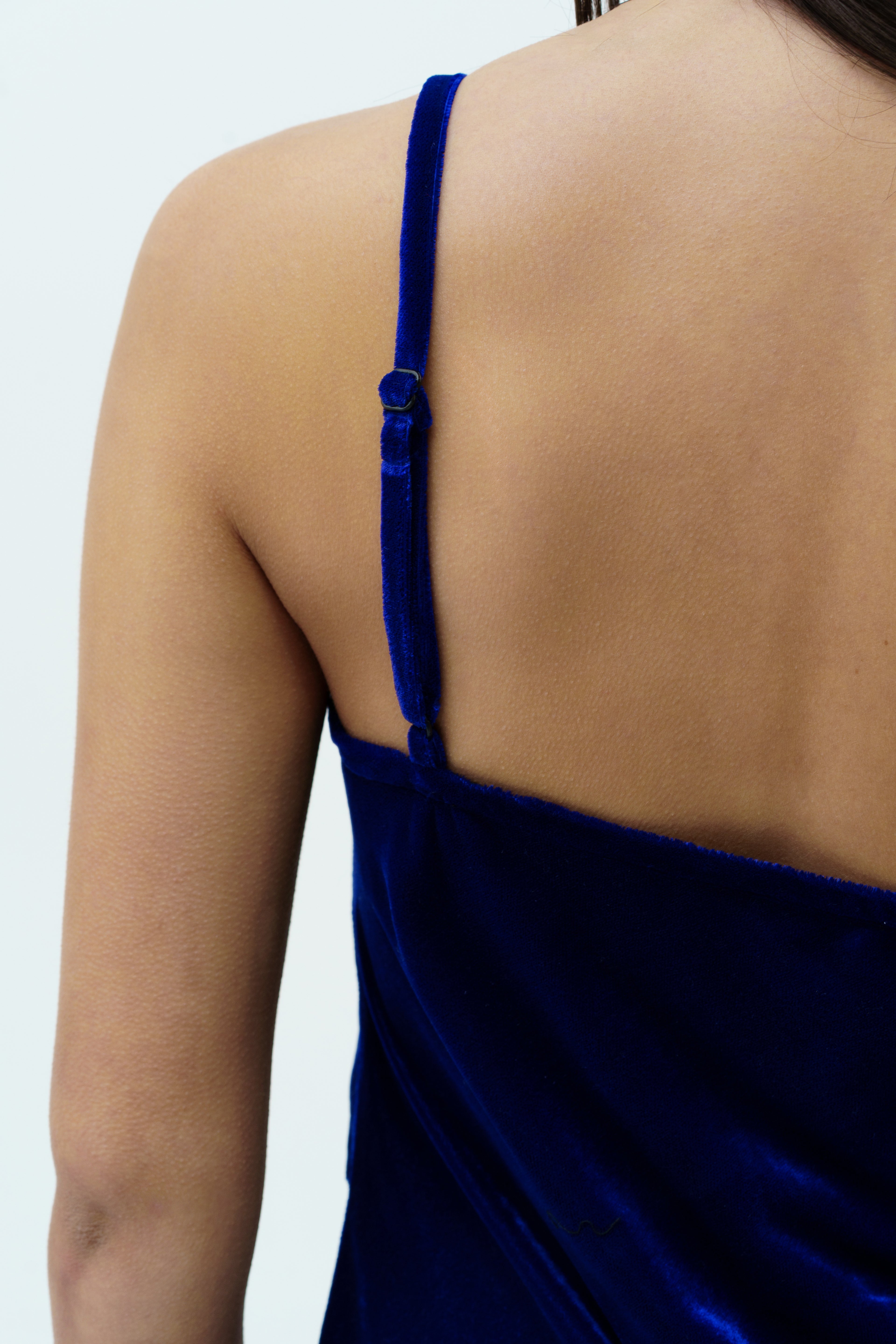 Navy Blue Velvet Dress