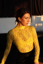 Yellow lace bodysuit